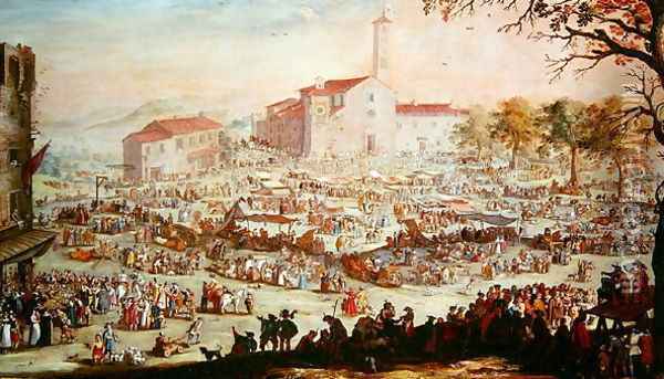 The Fair at Impruneta, 1638 Oil Painting - Jacques Callot