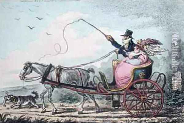 A Cockney and his Wife going to Wycombe Oil Painting - James Gillray
