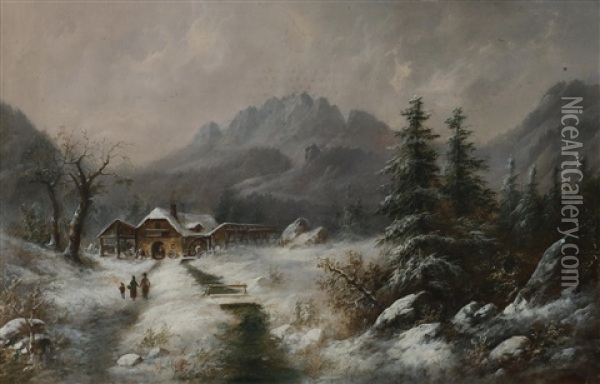 Hammerschmiede Aus Ober Baiern Oil Painting - Eduard Boehm