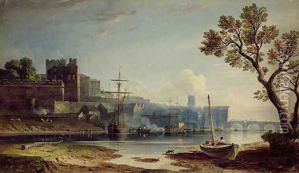 View of Chester, 1810 Oil Painting - John Varley