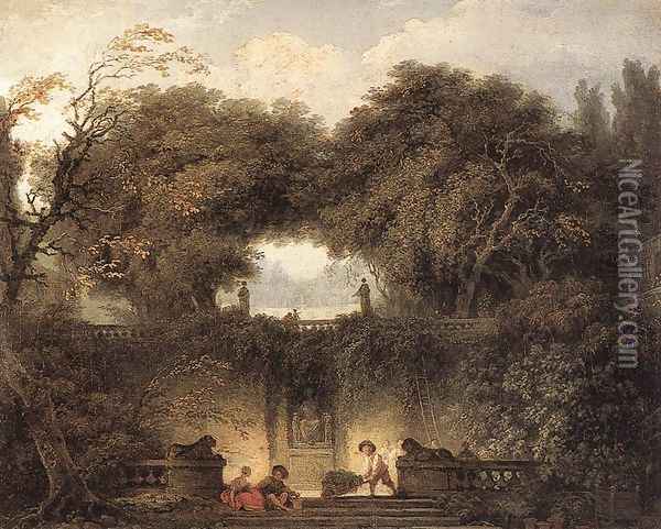 Le petit parc 1764-65 Oil Painting - Jean-Honore Fragonard