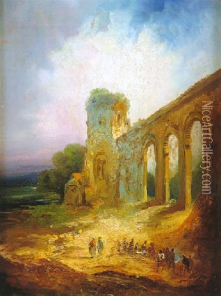 Paisaje Con Ruina Oil Painting - Genaro Perez Villaamil