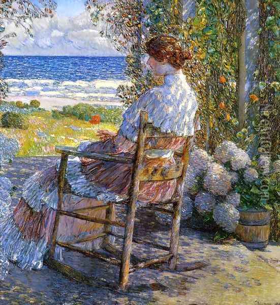 The Sea Oil Painting - Frederick Childe Hassam
