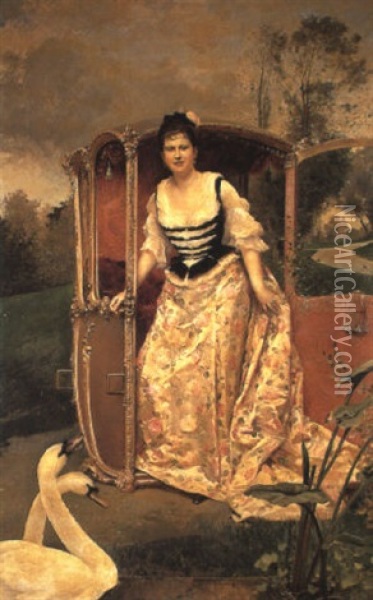 Portrait Of Isabelle Mccreery Oil Painting - Raimundo de Madrazo y Garreta