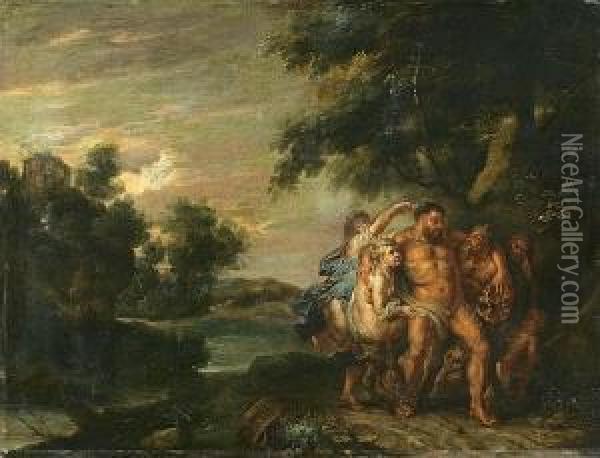 Silenus Oil Painting - Erasmus II Quellin (Quellinus)