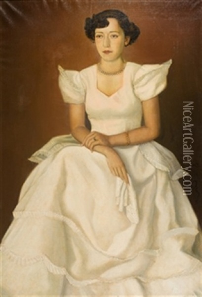 Retrato De Dama Oil Painting - Pierre Roy