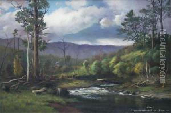 In The Valley Oil Painting - William Menzies Gibb