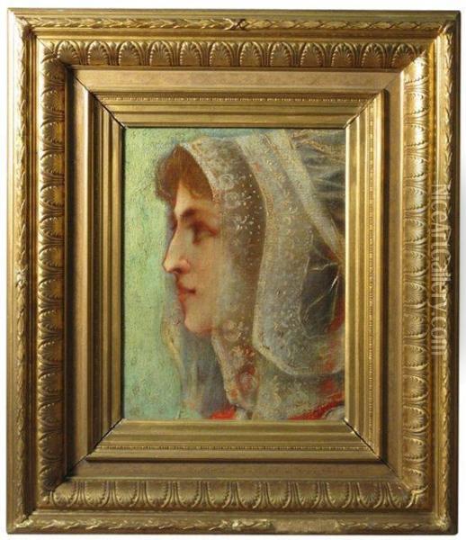 Damenportrait Oil Painting - Girolamo Cairati