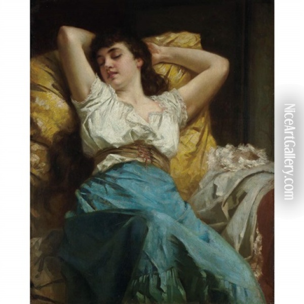 Daydreaming Oil Painting - William Morgan