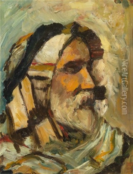 Bedouin Man, 1921 Oil Painting - Charles Dater Weldon