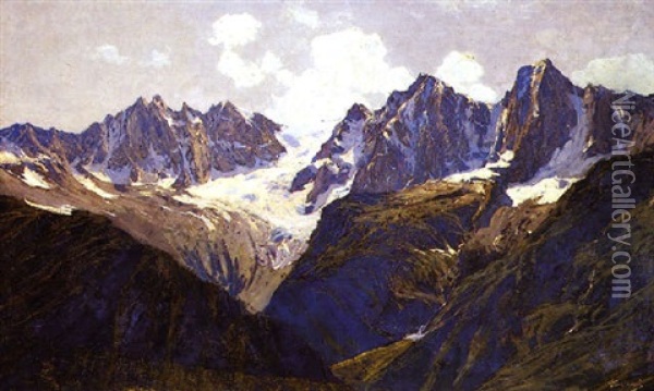 Montagne Oil Painting - Giorgio Belloni
