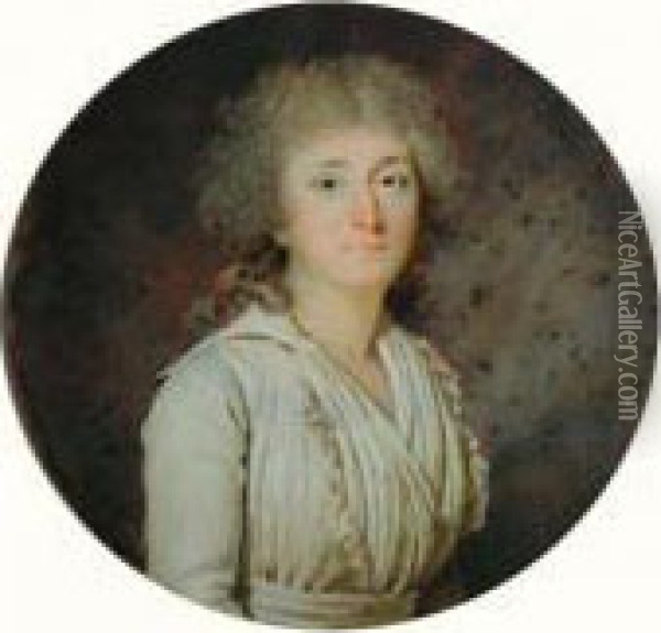  Portrait De Femme  Oil Painting - Marie-Victoire Lemoine