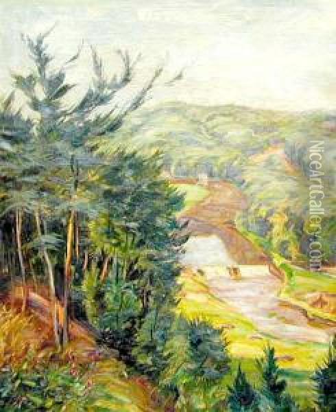 Pejzaz Z Rzeka Oil Painting - Karl Von Kothen