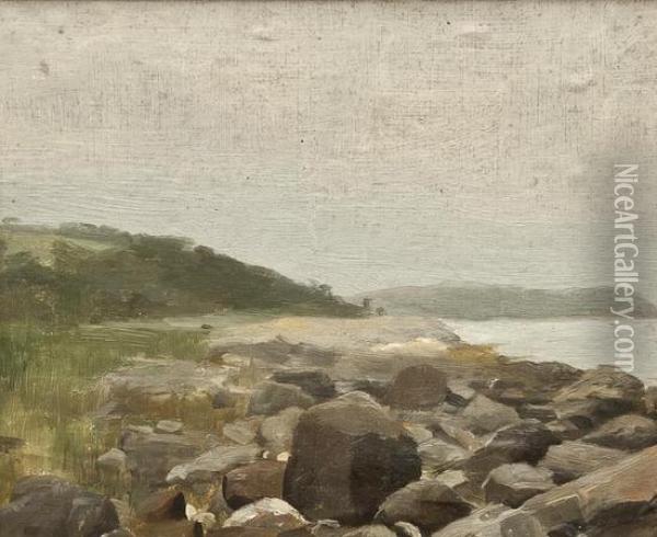 Coastal Sketch Oil Painting - Charles-Francois Daubigny