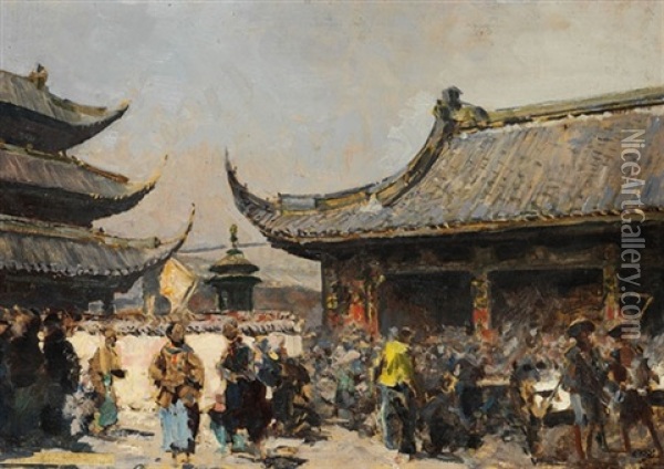 Shanghai Oil Painting - Erich Kips