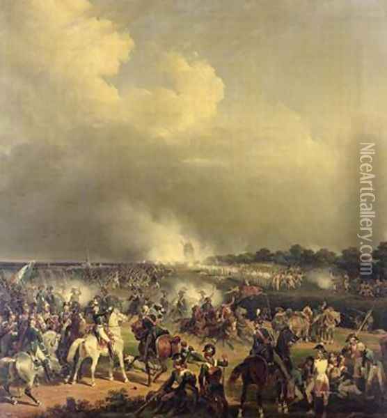 Battle of Boussu 3rd November 1792 Oil Painting - Hippolyte Lecomte
