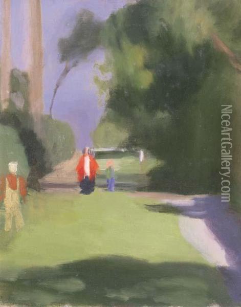 Out Strolling Oil Painting - Clarice Marjoribanks Beckett