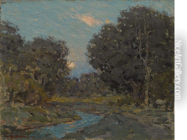 Early Moonrise Oil Painting - Granville S. Redmond