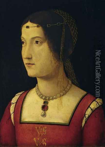 Portrait of a Lady c 1500 Oil Painting - Francesco Da Cotignola (see Zaganelli, Francesco di Bosio)