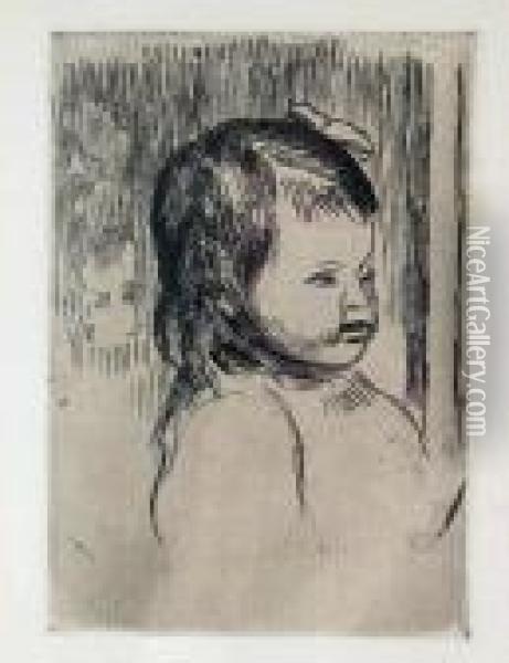 Buste D'enfant Oil Painting - Pierre Auguste Renoir