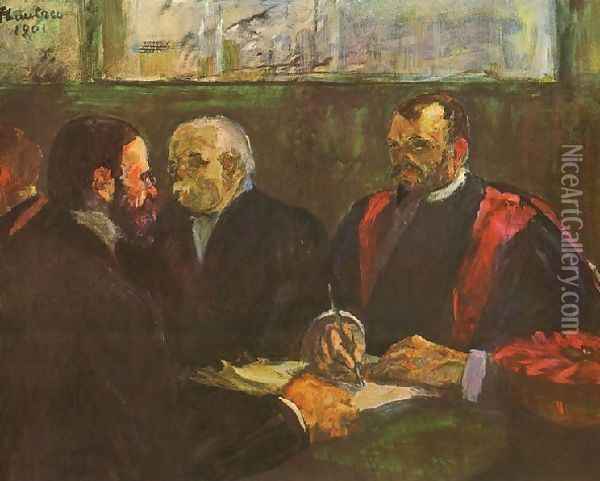 Examination At Faculty Of Medicine Oil Painting - Henri De Toulouse-Lautrec