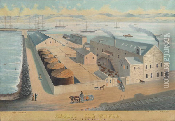 Arctic Oil Works San Francisco. Cal. Oil Painting - Edward Bosqui