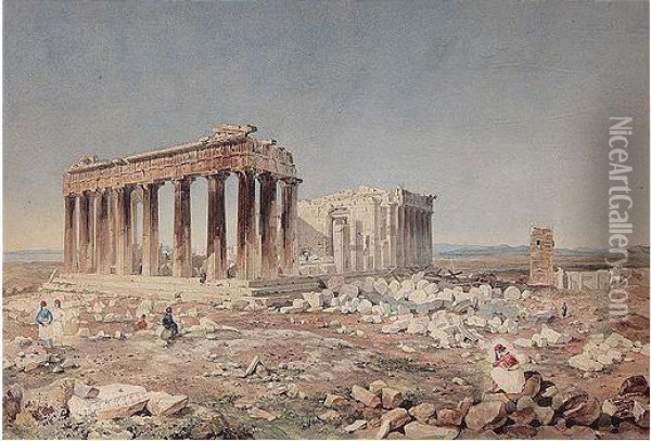 The Acropolis, Athens Oil Painting - William Henry Freeman