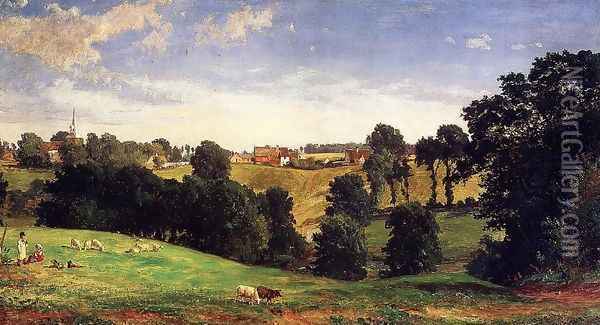 View of Stifford Oil Painting - Jasper Francis Cropsey