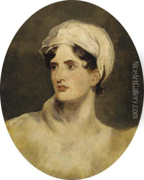 Portrait Of Maria, Lady Callcott Nee Dundas Oil Painting - Sir Thomas Lawrence