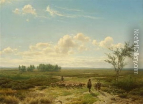 Heidelandschaft Oil Painting - Cornelis Lieste
