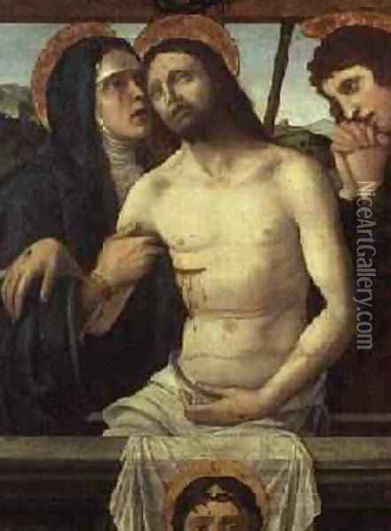 The Lamentation over the Dead Christ Oil Painting - Gian Francesco de Maineri
