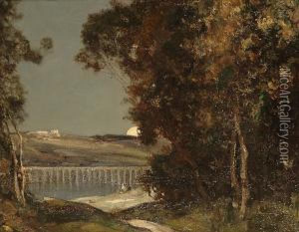 The Viaduct Oil Painting - Joseph Vickers De Ville