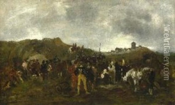 Feldlager Oil Painting - Wilhelm Von Diez