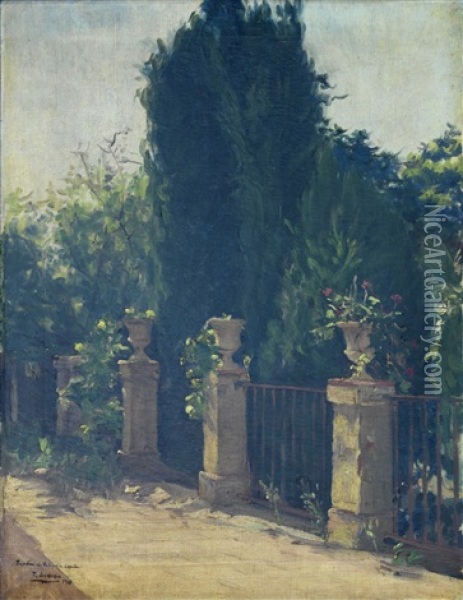 Jardin De Valencia Oil Painting - Teodoro Andreu Y Sentamans