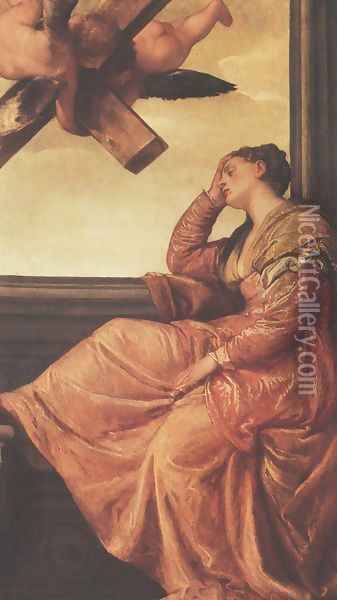 St. Helena: Vision of the Cross (Sogno di sant'Elena) Oil Painting - Paolo Veronese (Caliari)