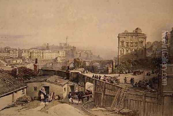 Edinburgh from the Mound Oil Painting - William Leighton Leitch