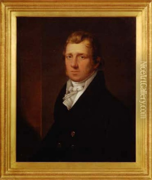 Portrait Of A Sea Captain Oil Painting - John Trumbull