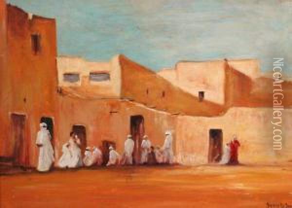 Tuniszi Utca Oil Painting - Imre Gergely