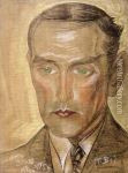 Portret Doktora Witolda Pakowskiego Oil Painting - Stanislaw Ignacy Witkiewicz-Witkacy