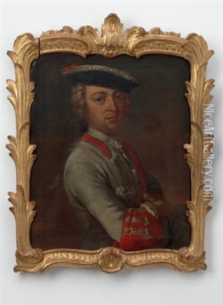 Bildnis Des Gabriel May, Herr Von Hunigen, Im Alter Von 27 Jahren Oil Painting - Johann Rudolf Studer