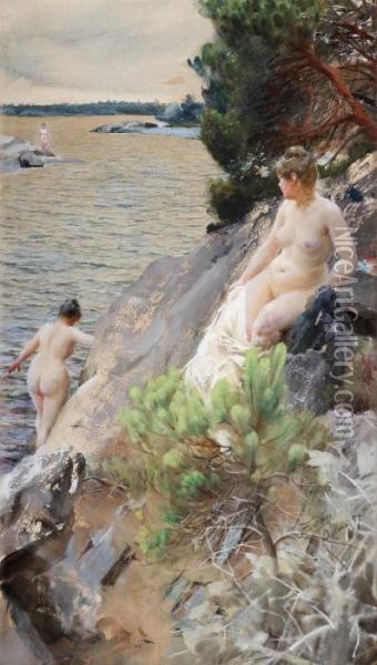 Summer Oil Painting - Anders Zorn