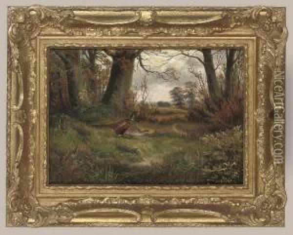 Pheasants By A Woodland Track Oil Painting - Benjamin, Ben Hold