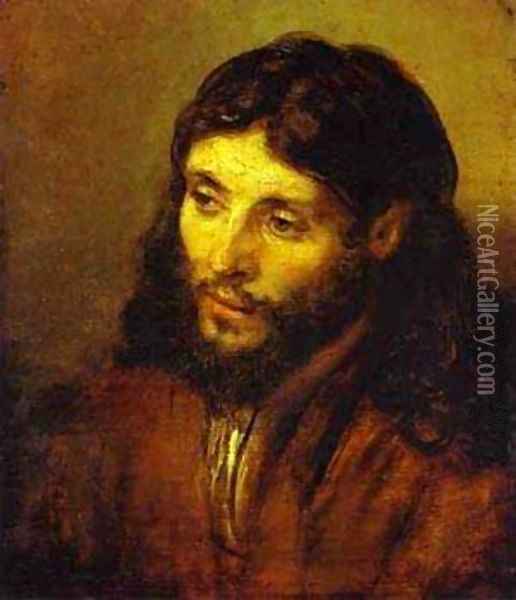 The Head Of Christ 1655 Oil Painting - Harmenszoon van Rijn Rembrandt