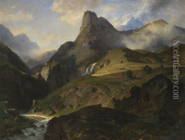 Pieve Di Cadore Oil Painting - Friedrich Preller the Younger