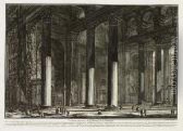 Veduta Dell'esterno Della Gran Basilica Di S. Pietro In Vaticano Oil Painting - Giovanni Battista Piranesi