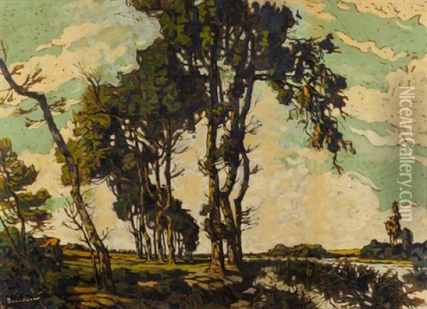 L'etang Du Petit Glareins Oil Painting - Eugene Brouillard