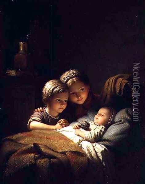 The Three Sisters Oil Painting - Meyer Georg von Bremen