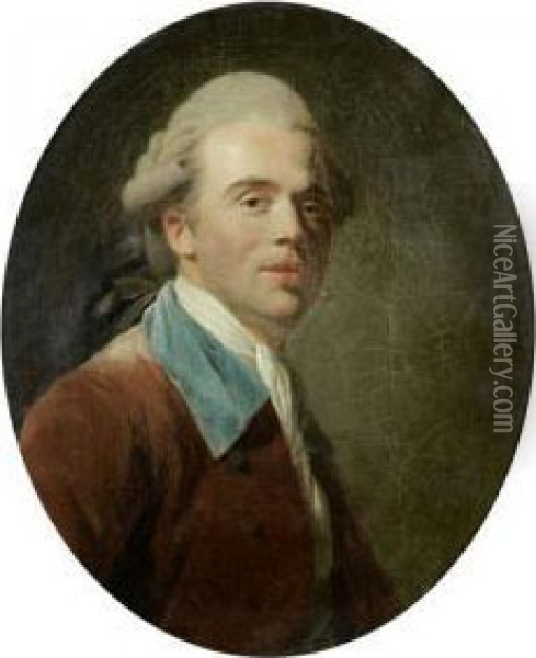 Portrait D'homme Oil Painting - Joseph Ducreux