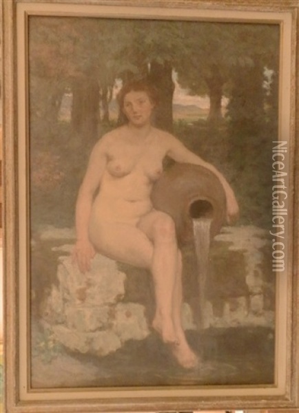 Femme A La Cruche Oil Painting - Rene Francois Xavier Prinet
