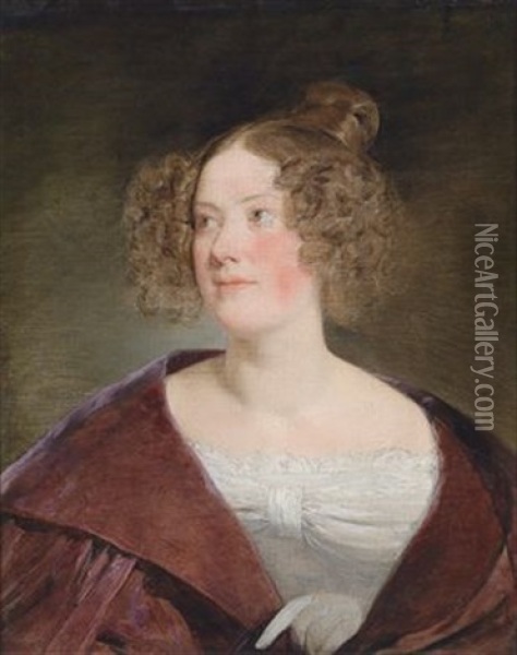 Portrait Einer Jungen Dame Oil Painting - Friedrich von Amerling